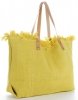 Kožené kabelka shopper bag Vittoria Gotti žltá V5902